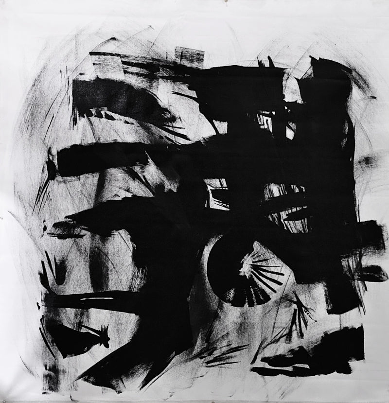 Untitled 15' abstract acrylic painting by artist Anand Kamdar, 36x36 inch, on canvas