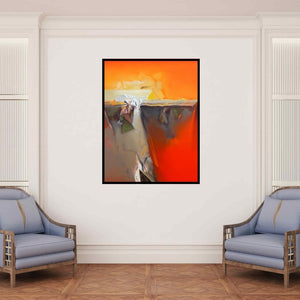 In-situ view of Shrikant Kadam's 'Untitled 151' painting in a room