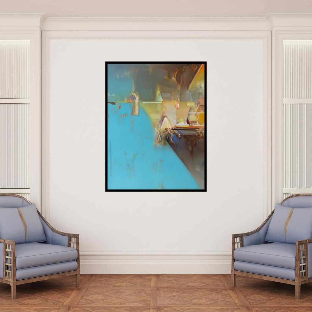 In-situ view of Shrikant Kadam's 'Untitled 151 (Untitled 157)' painting in a room