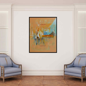 In-situ view of Shrikant Kadam's 'Untitled 153 (Untitled 155)' painting in a room