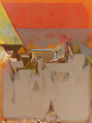 Abstract acrylic painting titled 'Untitled 154', 48x36 inches, by artist Shrikant Kadam on Canvas