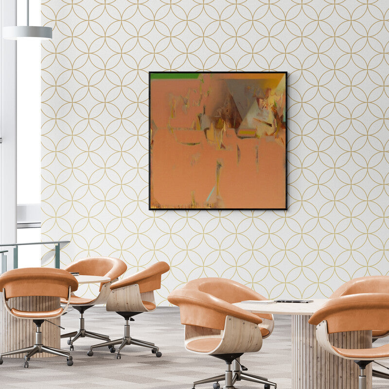 In-situ view of Shrikant Kadam's 'Untitled 158 (Ethereal Landscape)' painting in a room