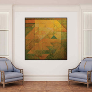 In-situ view of Mansi Palshikar's 'Untitled 16 (Intersecting Realities)' painting in a room