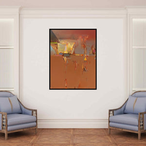 In-situ view of Shrikant Kadam's 'Untitled 160' painting in a room