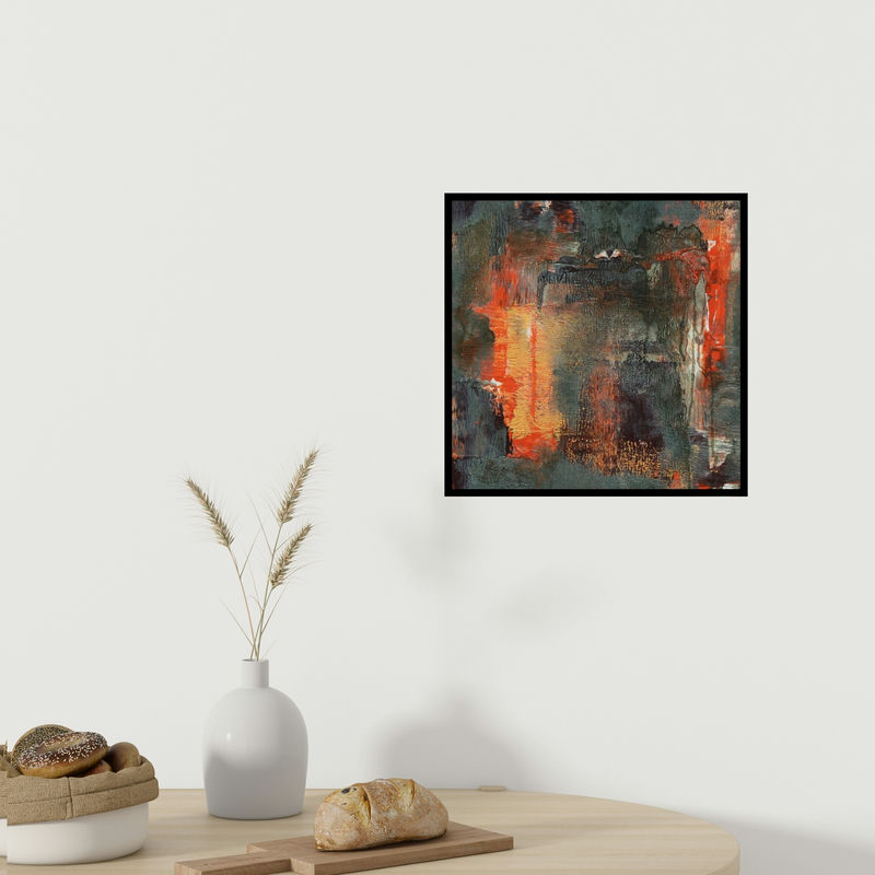 In-situ view of NIkHIl Patil's 'Untitled' painting in a room