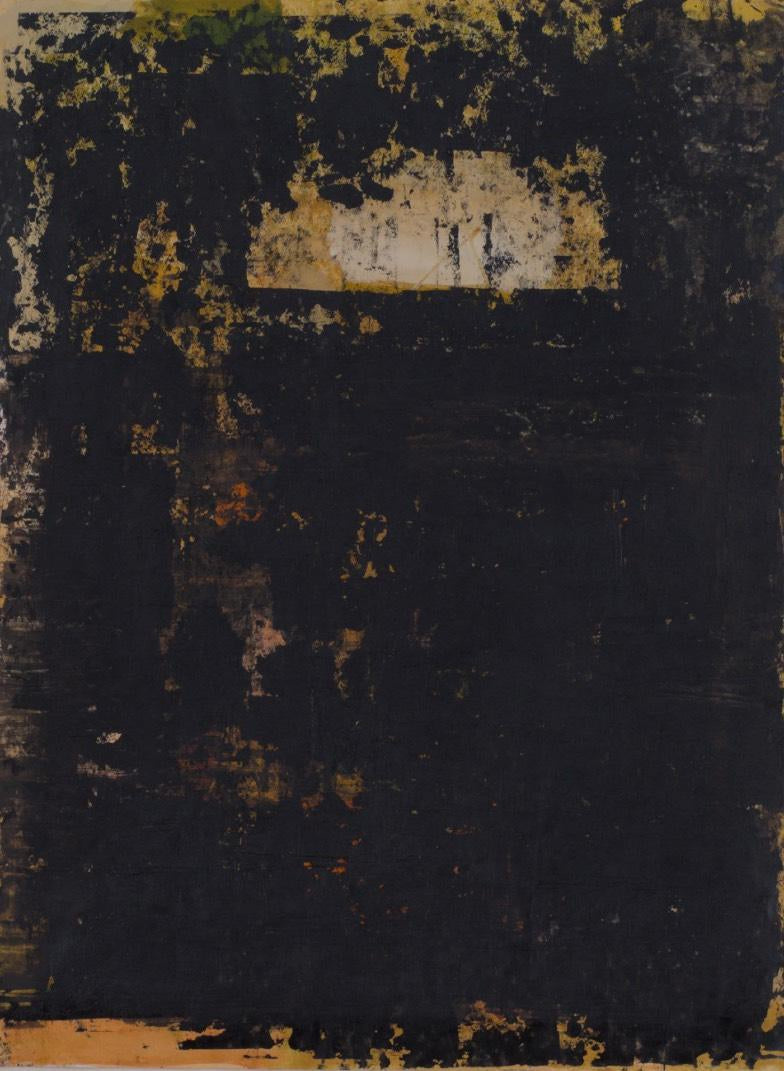 'Untitled 18' abstract acrylic painting by artist Sharad Tarde, 19x13 inch, on paper