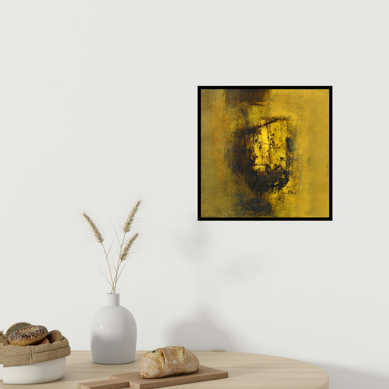 In-situ view of Umesh Patil's 'Untitled 19 (Emergence)' painting in a room