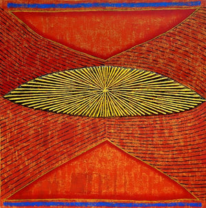 Abstract acrylic painting titled 'Untitled 199', 36x36 inches, by artist Sandesh Khule on Canvas