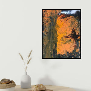 Kartikey Sharma's 'Untitled 2' painting visualized above a sofa in a contemporary room.