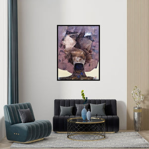 Preview of 'Untitled 2' Painting by Anas Sultan shown on a wall in a furnished room.