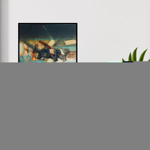 In-situ view of Harshit Bondre's 'Untitled 2 (Night Journey)' painting in a room