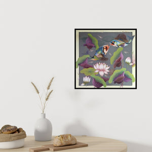 Preview of 'Untitled 2' Painting by Nur Ali shown on a wall in a furnished room.