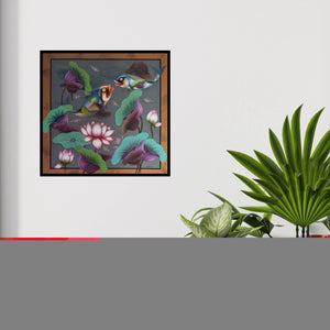 In-situ view of Nur Ali's 'Untitled 2' painting in a room