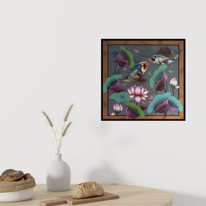 Preview of 'Untitled 2' Painting by Nur Ali shown on a wall in a furnished room.