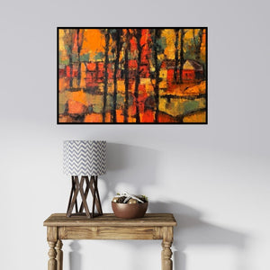 In-situ view of Gurudas Shenoy's 'Untitled 2' painting in a room