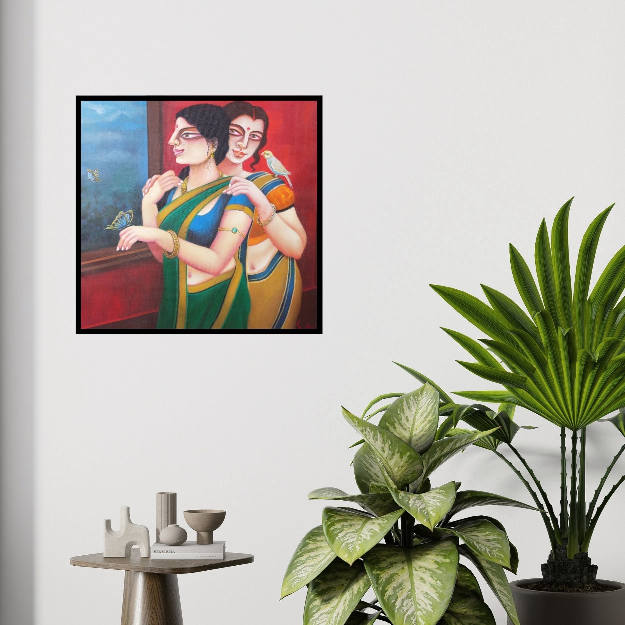 In-situ view of Gautam Mukherjee's 'Untitled 2' painting in a room