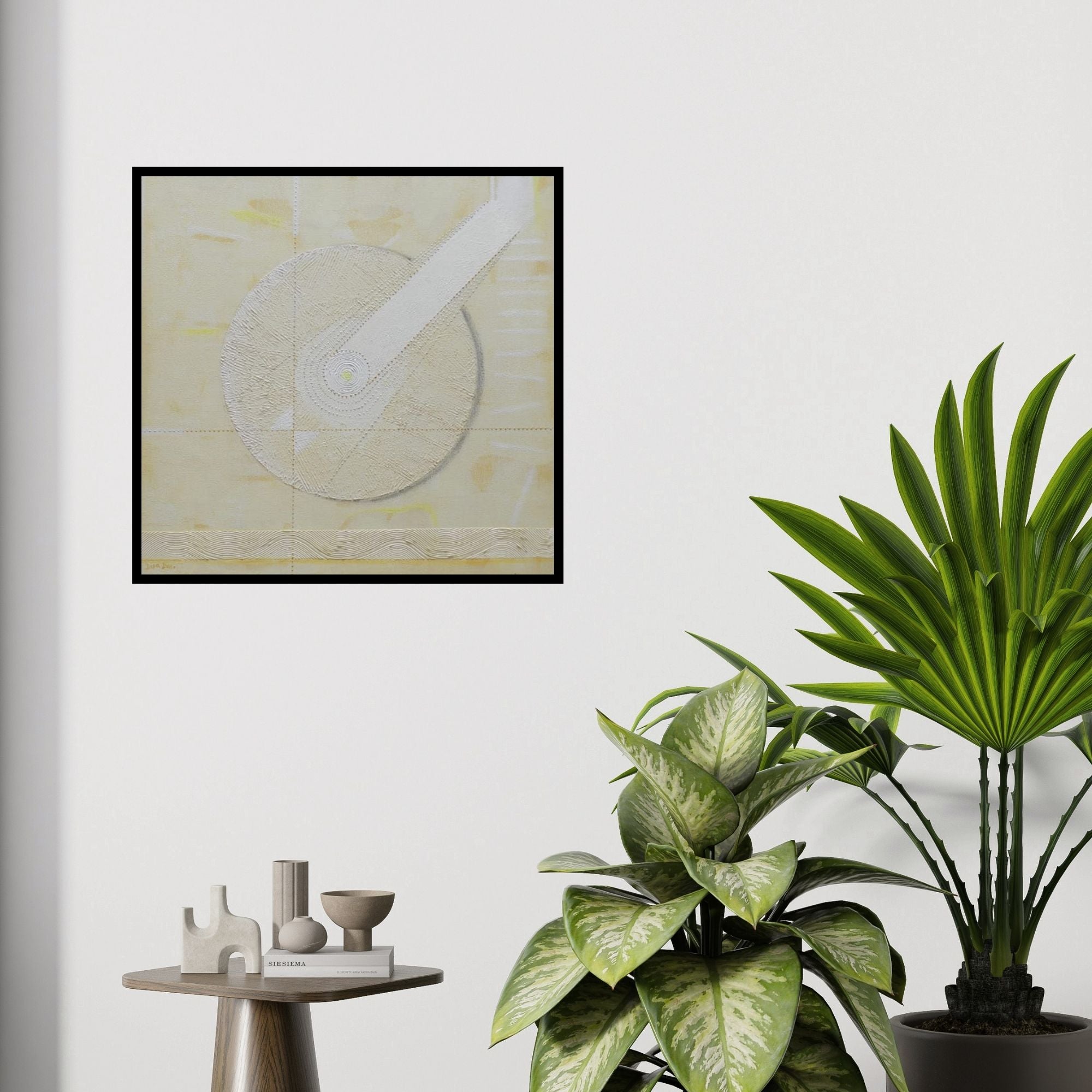 In-situ view of Dipa Das's 'Untitled 2 (Celestial Encounter**)' painting in a room