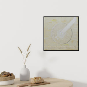 Preview of 'Untitled 2 (Celestial Encounter**)' Painting by Dipa Das shown on a wall in a furnished room.