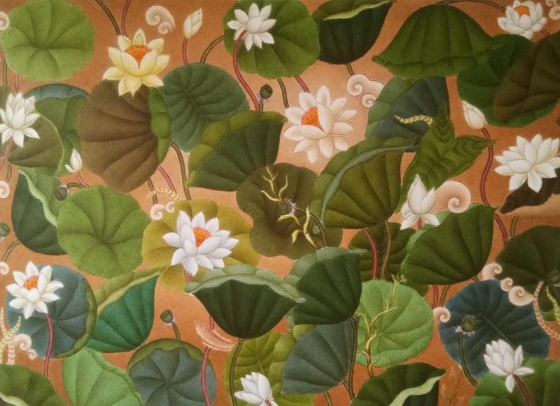 Nature acrylic painting titled 'Untitled 2', 36x48 inches, by artist Sreeraj on Canvas