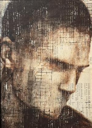 Untitled 2' figurative acrylic painting by artist Sunil Padwal, 14x10 inch, on plyboard