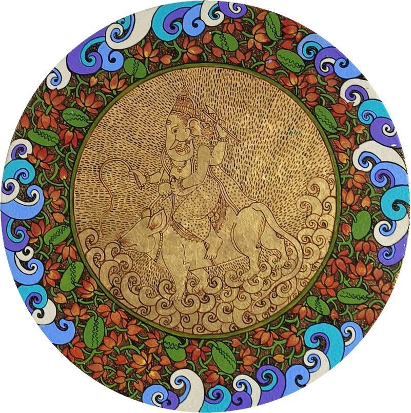 contemporary mixed media painting titled 'Untitled 2', 12x12 inches, by artist Seema Kohli on Canvas