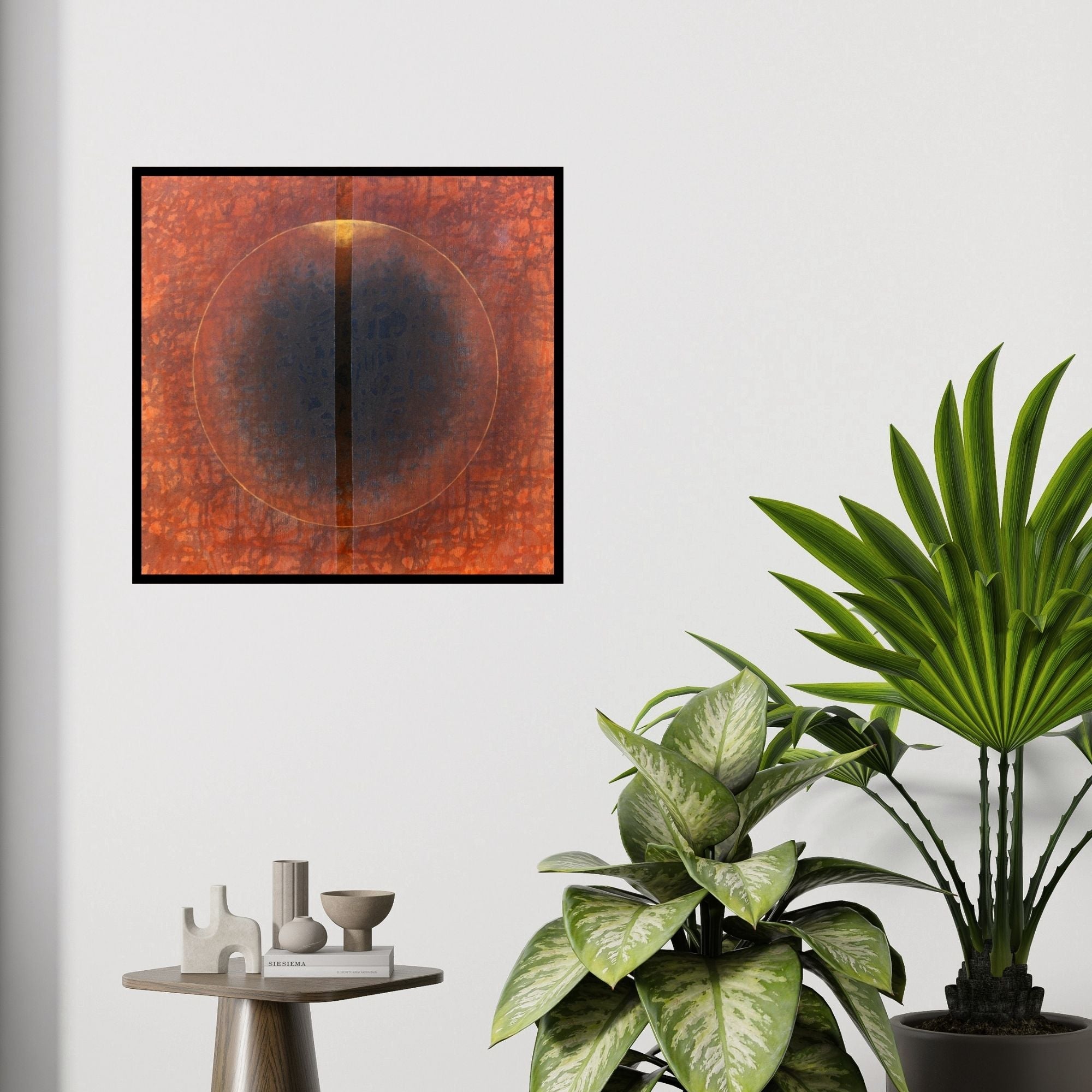 In-situ view of Pradeep Ahirwar's 'Untitled 2 (Cosmic Meditation)' painting in a room