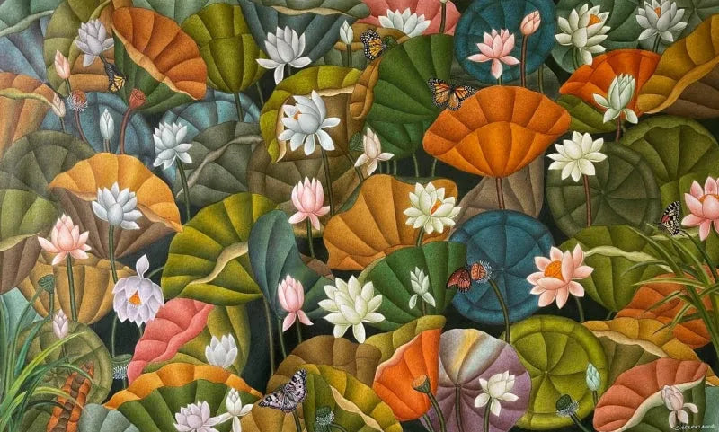 Nature acrylic painting titled 'Untitled 2', 36x48 inch, by artist Sreeraj on Canvas