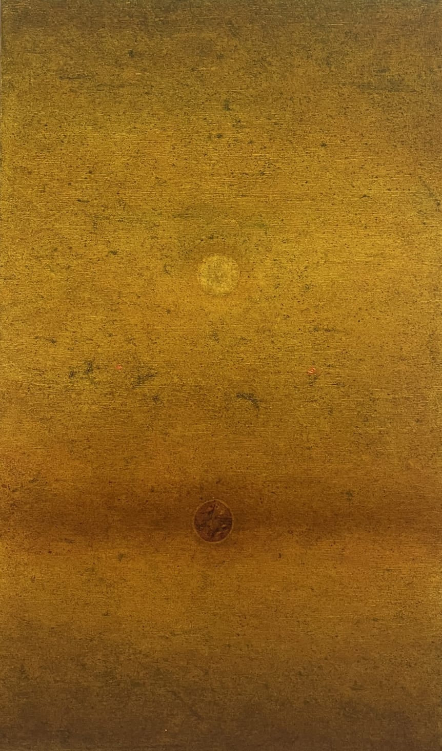 'Untitled 2' abstract oil painting by artist Ramesh Thorat, 60x36 inch, on canvas