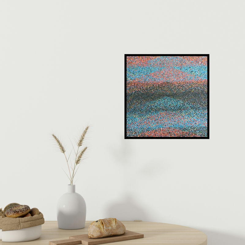 In-situ view of Amit Kshirsagar's 'Untitled 2 (Celestial Divide)' painting in a room