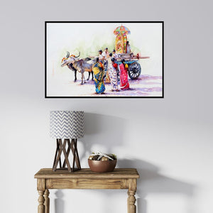 In-situ view of Siva Balan's 'Untitled 20' painting in a room