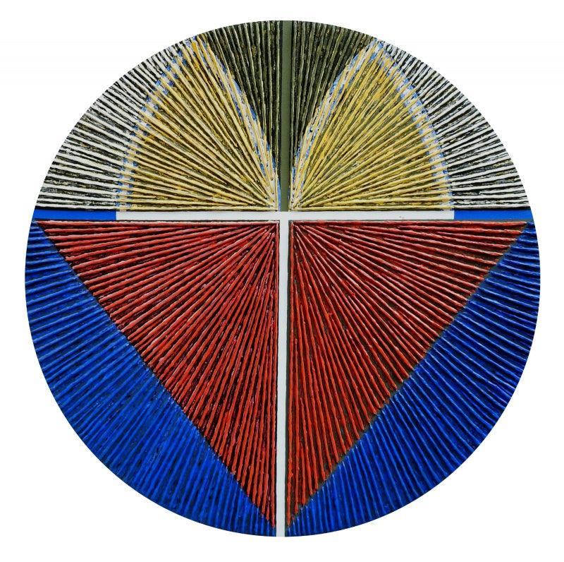 Abstract acrylic painting titled 'Untitled 201', 30x30 inches, by artist Sandesh Khule on Canvas