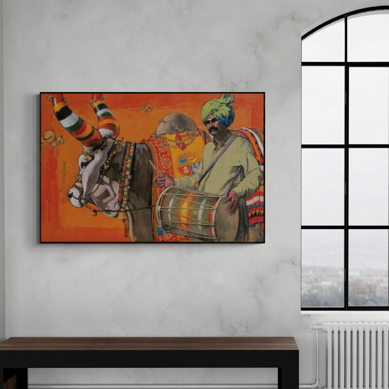 In-situ view of Satyajeet Varekar's 'Untitled 21' painting in a room