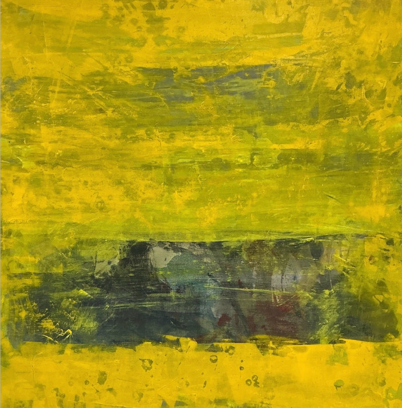 Untitled 21' abstract acrylic painting by artist Chaitan Bhosale, 36x36 inch, on canvas
