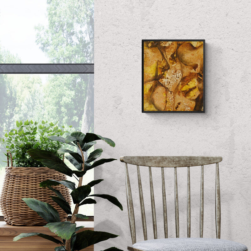 In-situ view of Np Pandey's 'Untitled' painting in a room