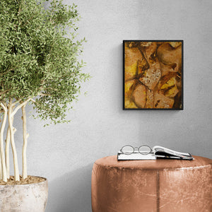 Preview of 'Untitled' Painting by Np Pandey shown on a wall in a furnished room.