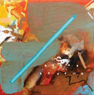 Untitled 214 (Chaotic Harmony**) by Shrikant Kadam, Original Acrylic Abstract Painting on Canvas, X-Small Square Wall Art