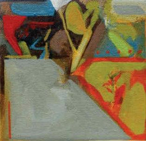 Untitled 216 (Hidden Depths**) by Shrikant Kadam, Original Acrylic Abstract Painting on Canvas, X-Small Square Wall Art