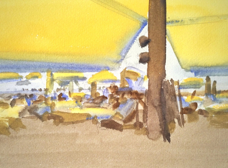 Untitled 23' abstract watercolor painting by artist Sameer Bhitale, 5x9 inch, on paper