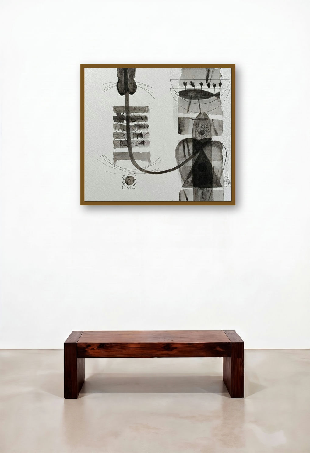 Untitled 231 (Cosmic Tapestry) by artist Narendra Jatav displayed in a Scandinavian Hallway