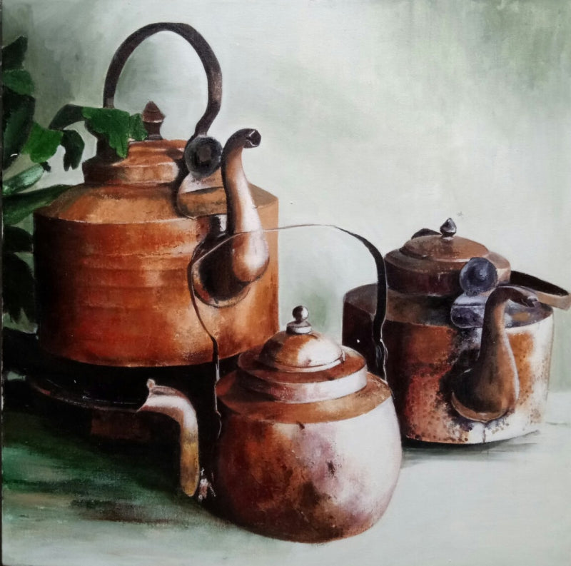 Untitled 24' still-life acrylic painting by artist Rajashree Sutar, 24x24 inch, on canvas