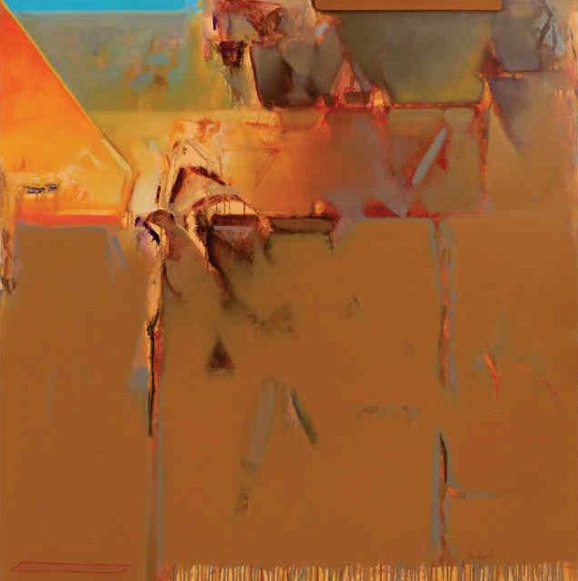 Abstract acrylic painting titled 'Untitled 251', 48x48 inches, by artist Shrikant Kadam on Canvas