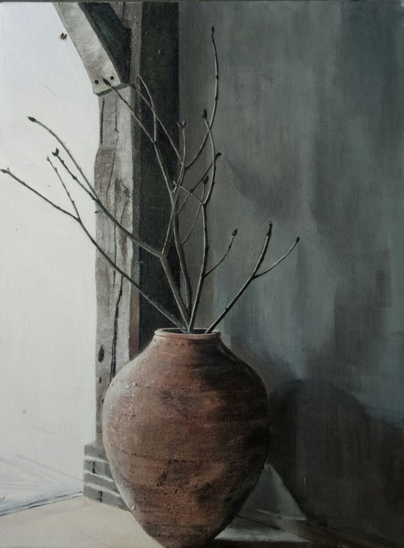 Untitled 26' still-life acrylic painting by artist Rajashree Sutar, 24x18 inch, on canvas