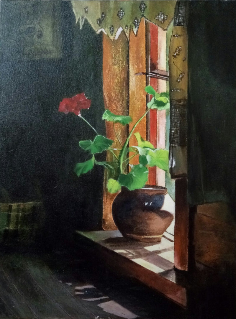 Untitled 27' still-life acrylic painting by artist Rajashree Sutar, 24x18 inch, on canvas