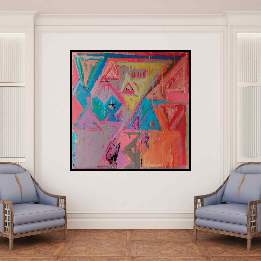 In-situ view of Suresh Kumar P's 'Untitled 288' painting in a room