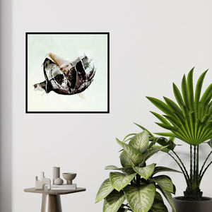 In-situ view of Tabassum Yusuf's 'Untitled 3 (Ink Dance)' painting in a room