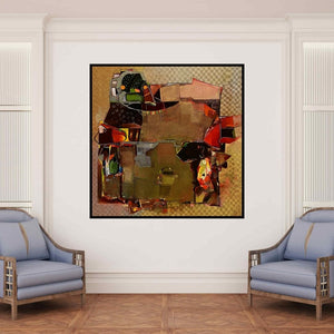 In-situ view of Bhaurao Bodade's 'Untitled 3 (Untitled 3)' painting in a room