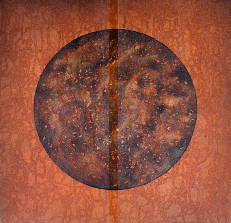 Abstract mixed media painting titled 'Untitled 3', 24x24 inches, by artist Pradeep Ahirwar on Canvas