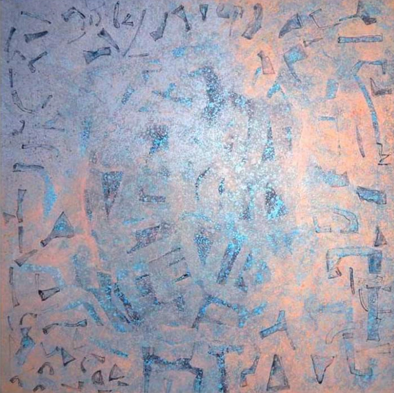 'Untitled 3' abstract acrylic painting by artist Prabinkumar Nath, 36x36 inch, on canvas