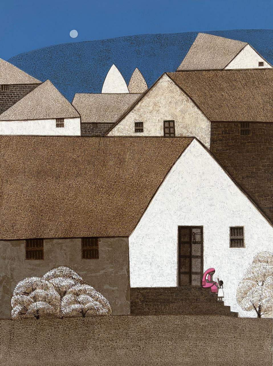 'Untitled 3' figurative acrylic painting by artist Nagesh Ghodke, 48x36 inch, on canvas