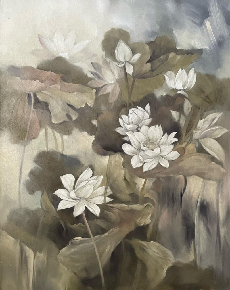 'Untitled 3' nature oil painting by artist Namdev M Patil, 42x32 inch, on canvas